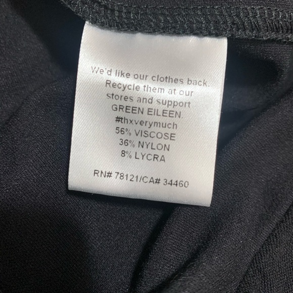 Eileen Fisher Black Open Front Cardigan 3/4 Sleeve - Picture 7 of 7